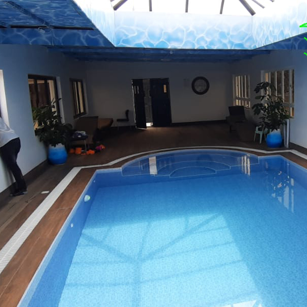 Private indoor heated pool